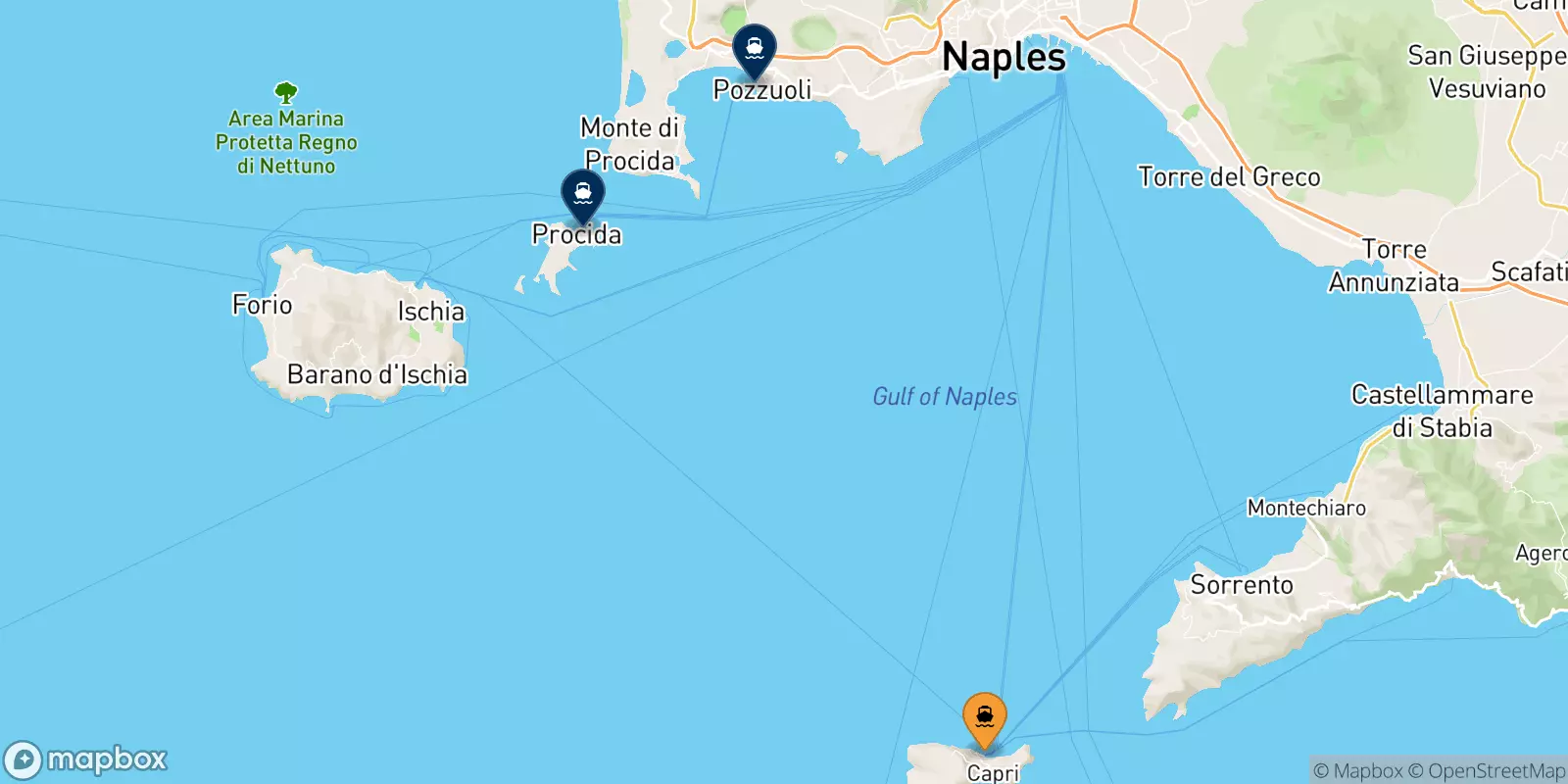 Ferries from Capri to Gulf Of Naples