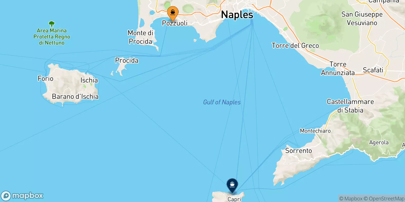 Ferries from Casamicciola (Ischia) to Capri